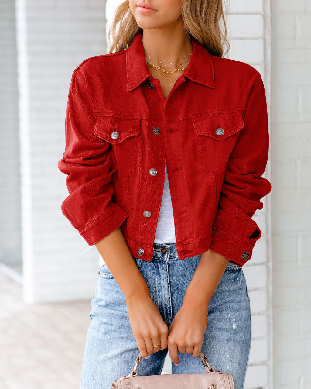 Krohn-e | Lässige Jeansjacke mit Taschen für Damen