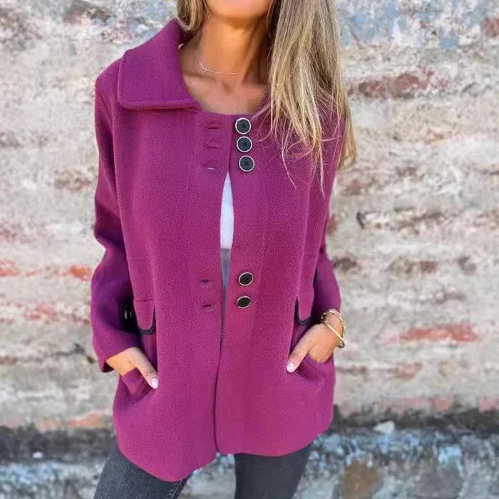 Krohn-e | Stilvolle Jacke Knopfverschluss Eleganter Alltagschnitt