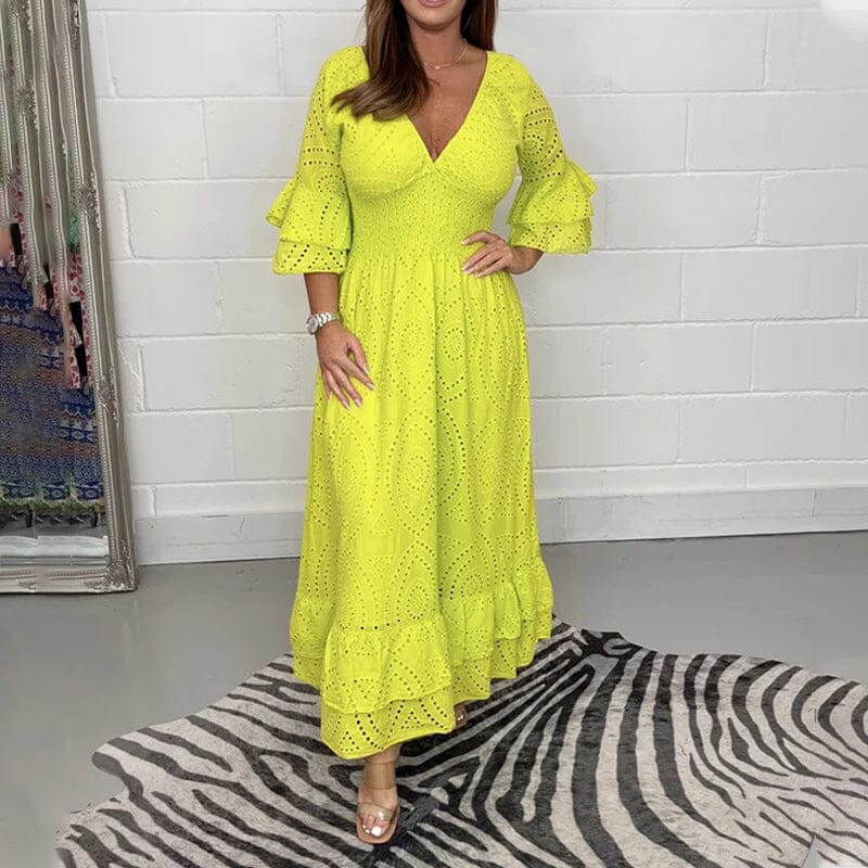 Festliches Kleid mit Volantärmeln – Klaudia