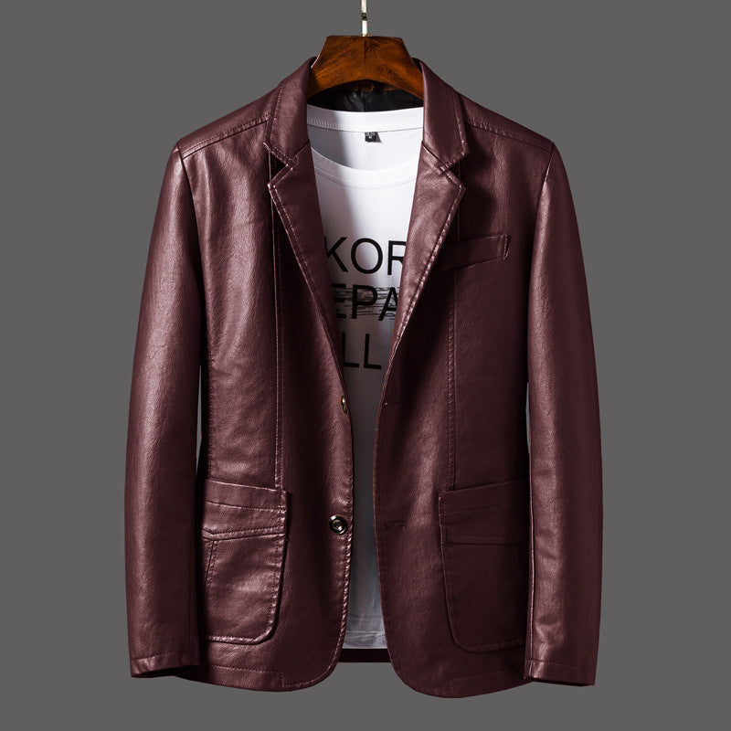 Krohn-e | Moderne Lederjacke mit Reverskragen für Herren