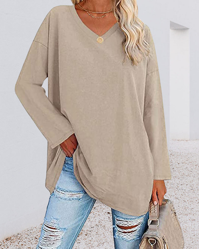 Langarm-Shirt mit Lockerem Sitz