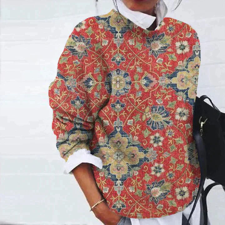 Krohn-e | Eleganter Pullover mit Floralem Druck