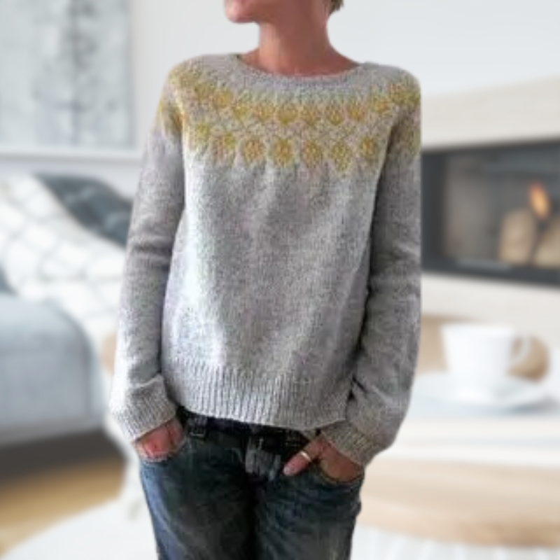 Damen-Pullover mit Rundhalsausschnitt