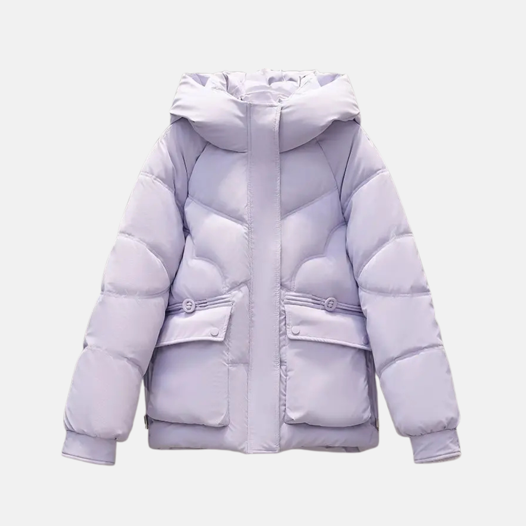 Krohn-e | Kapuzen-Puffermantel | Gequiltete Relaxed Fit Jacke