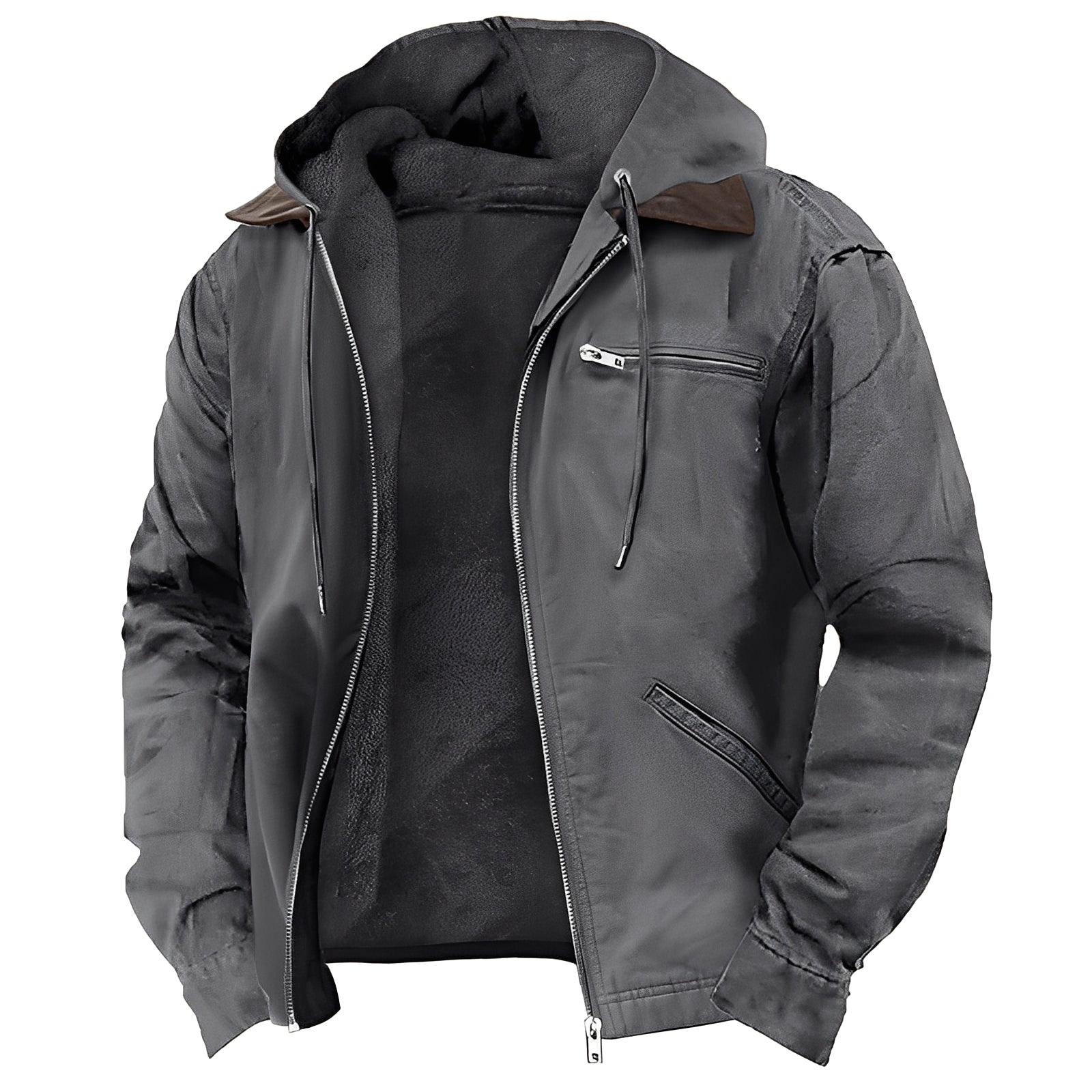 Krohn-e | Warme Outdoor-Jacke mit Kapuze für Herren