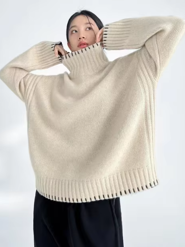 Lose-fit Celeste turtleneck sweater