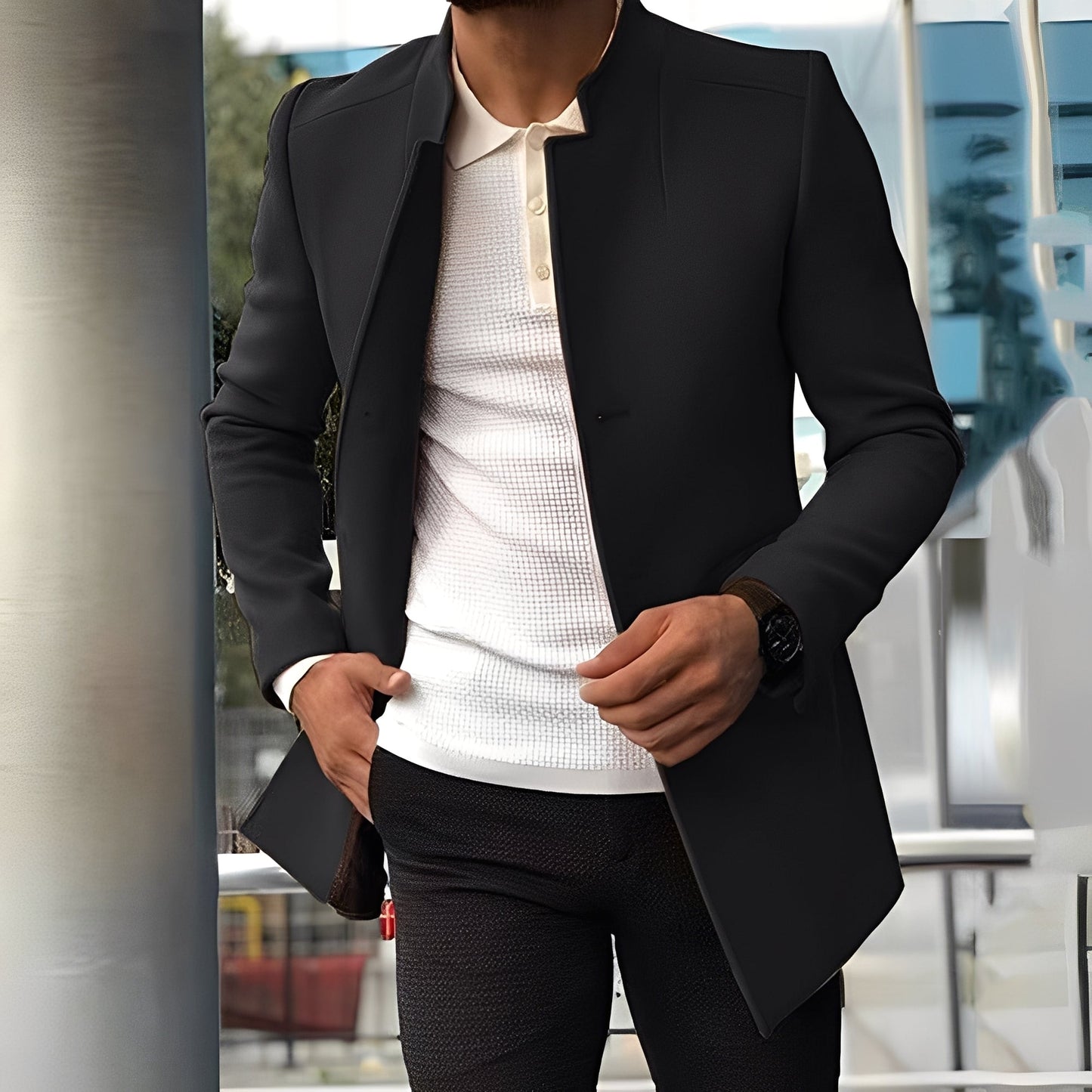 Krohn-e | Elegante Slim-Fit Jacke für Herren