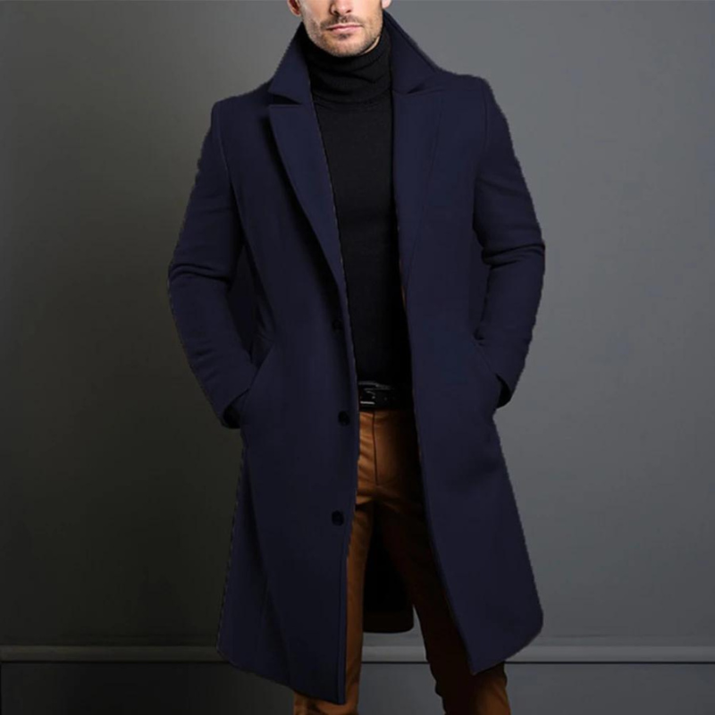 Herren-Trenchcoat im klassischen Stil mit Schalkragen