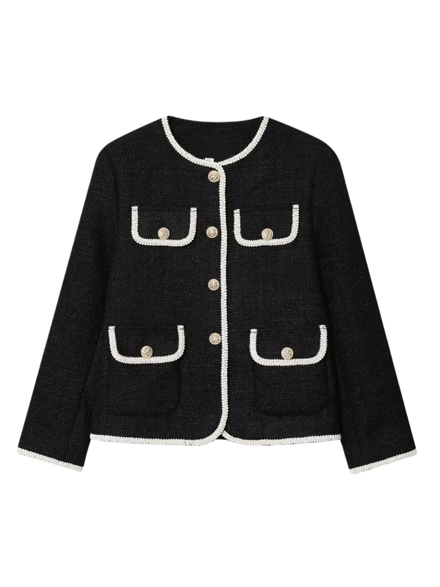 Krohn-e | Kurze Damenjacke mit Schmuckknöpfen