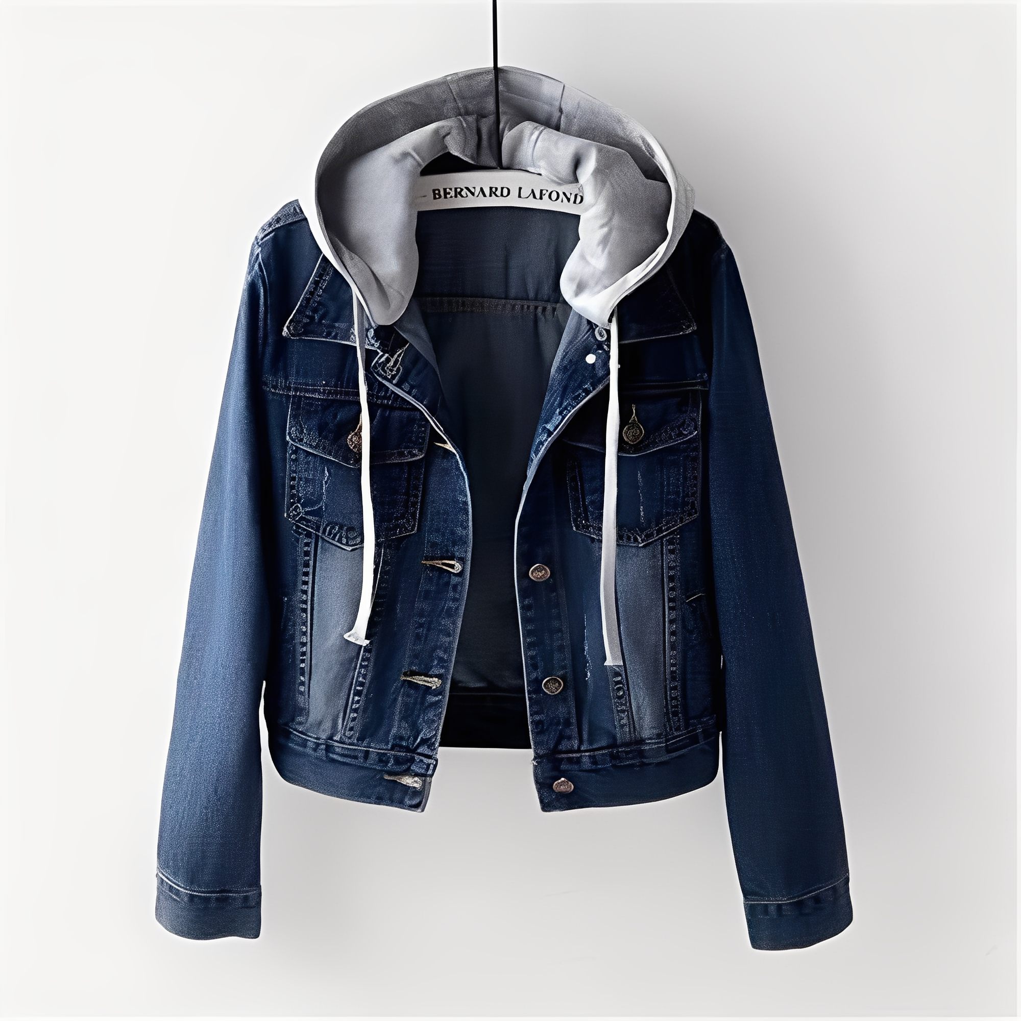 Krohn-e | Stilvolles Jeansjacke mit Kapuze für Frauen