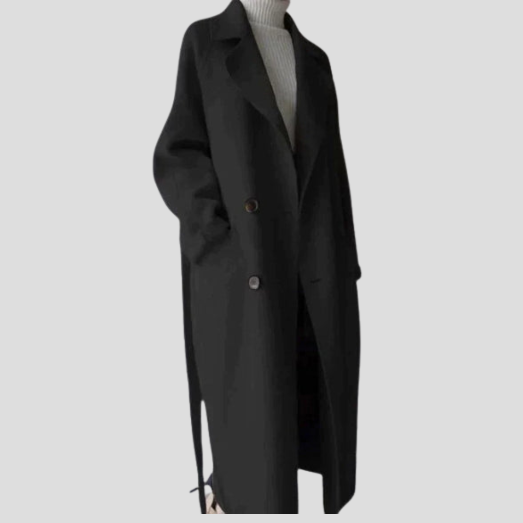Krohn-e | Langer Wollmantel – Elegante Schicht für kalte Tage