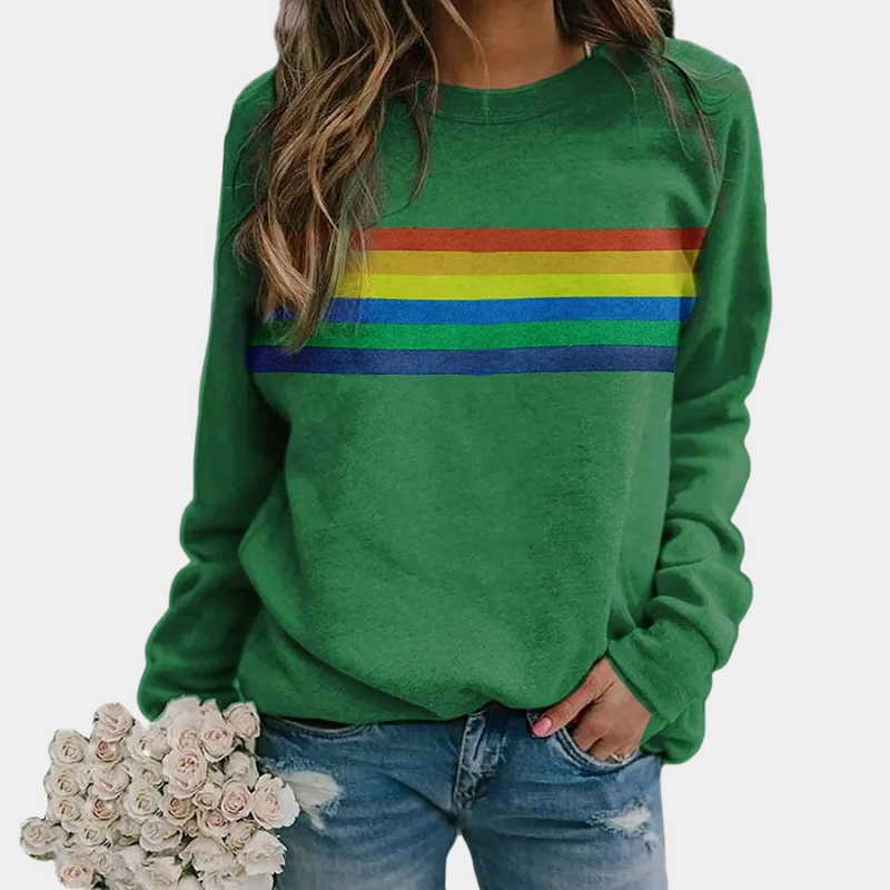 Damen-Sweatshirt mit Streifen von Fudus