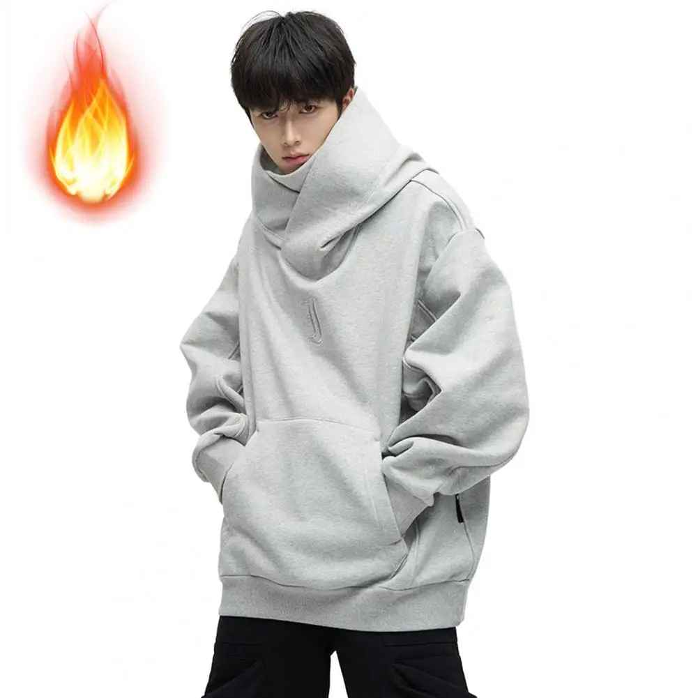 Leon Hoodie with Scarf Collar – Harajuku Streetwear
