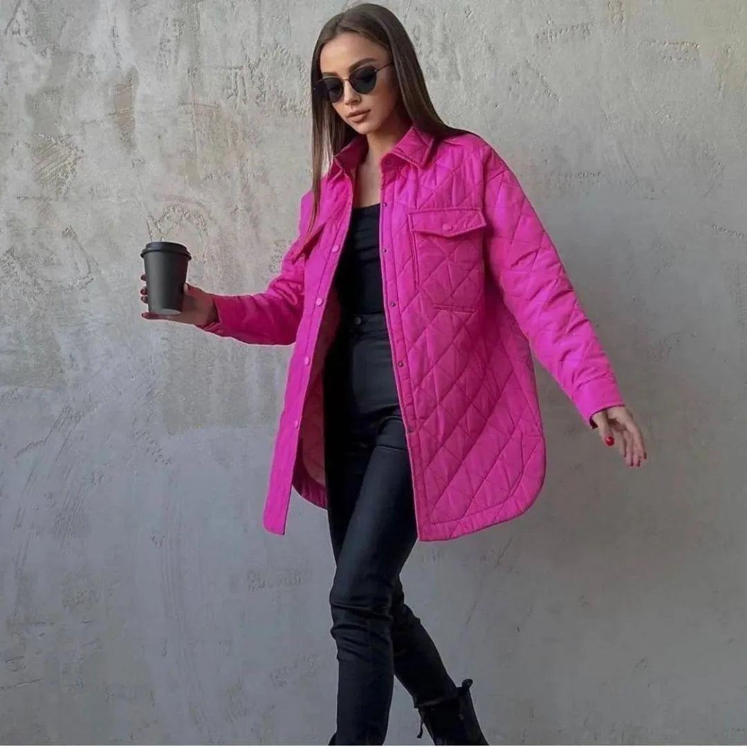 Krohn-e | Jacke Stilvoll Knopfverschluss, Geräumige Taschen Ideal für Den Herbst