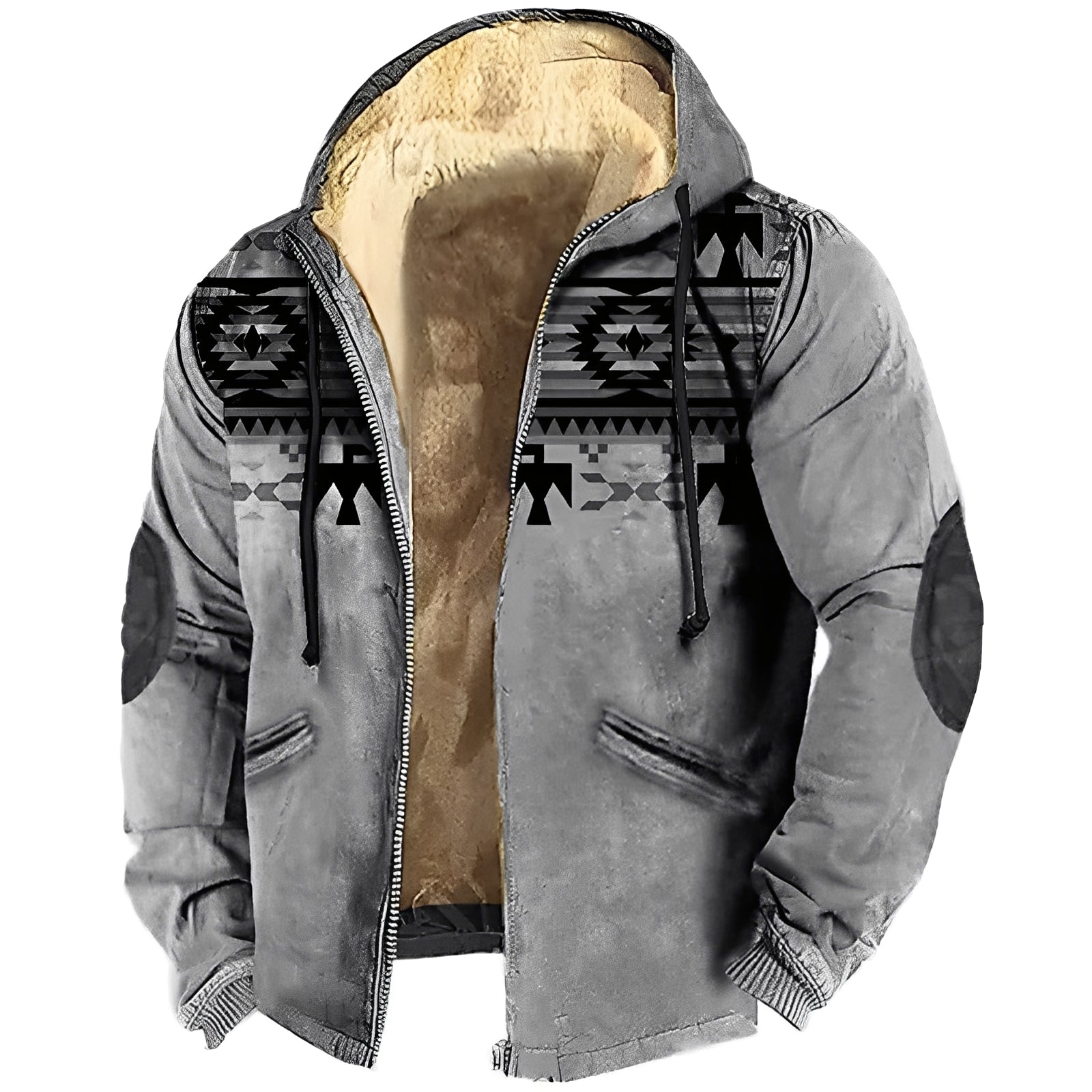 Krohn-e | Kapuzenjacke im Tribal-Stil für Herren