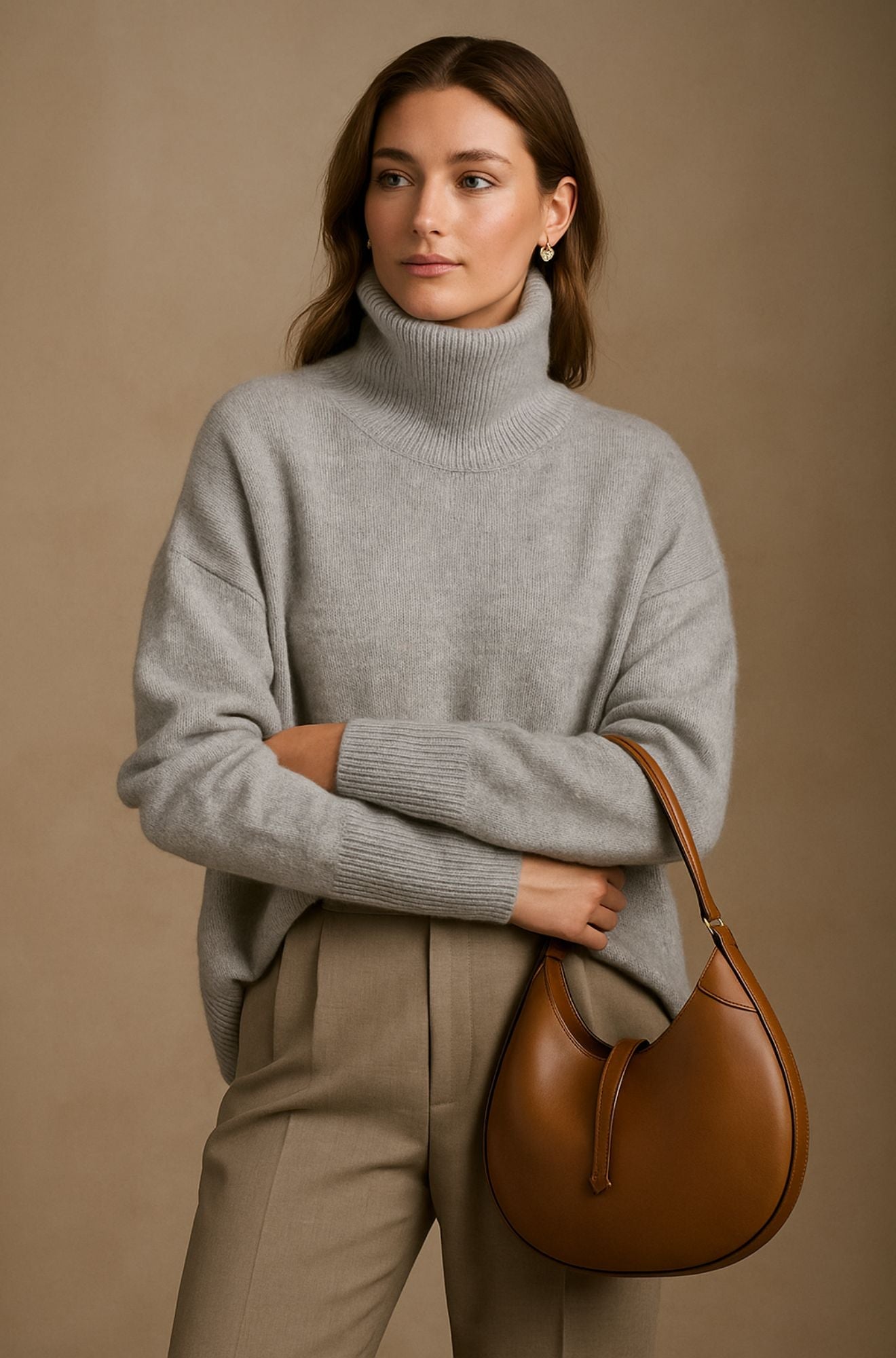 KROHN-E Damen Pullover Leicht Weicher Strick Klassisch
