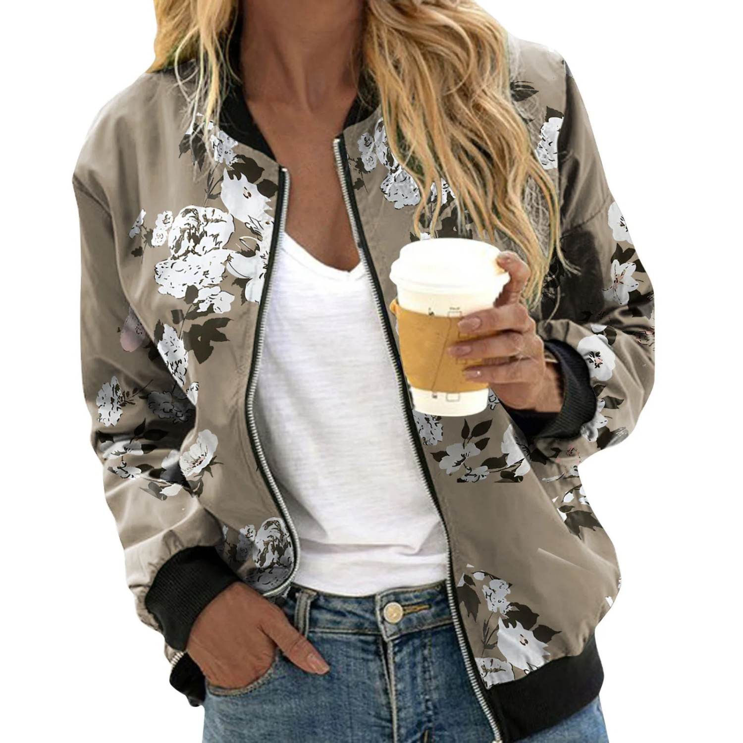 Krohn-e | Blazer mit Lebhaften Blumen für Frauen