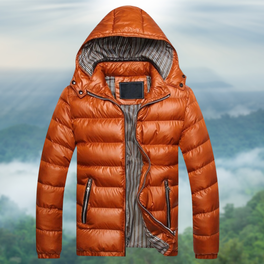 Herren Winterjacke mit Kapuze und Taschen