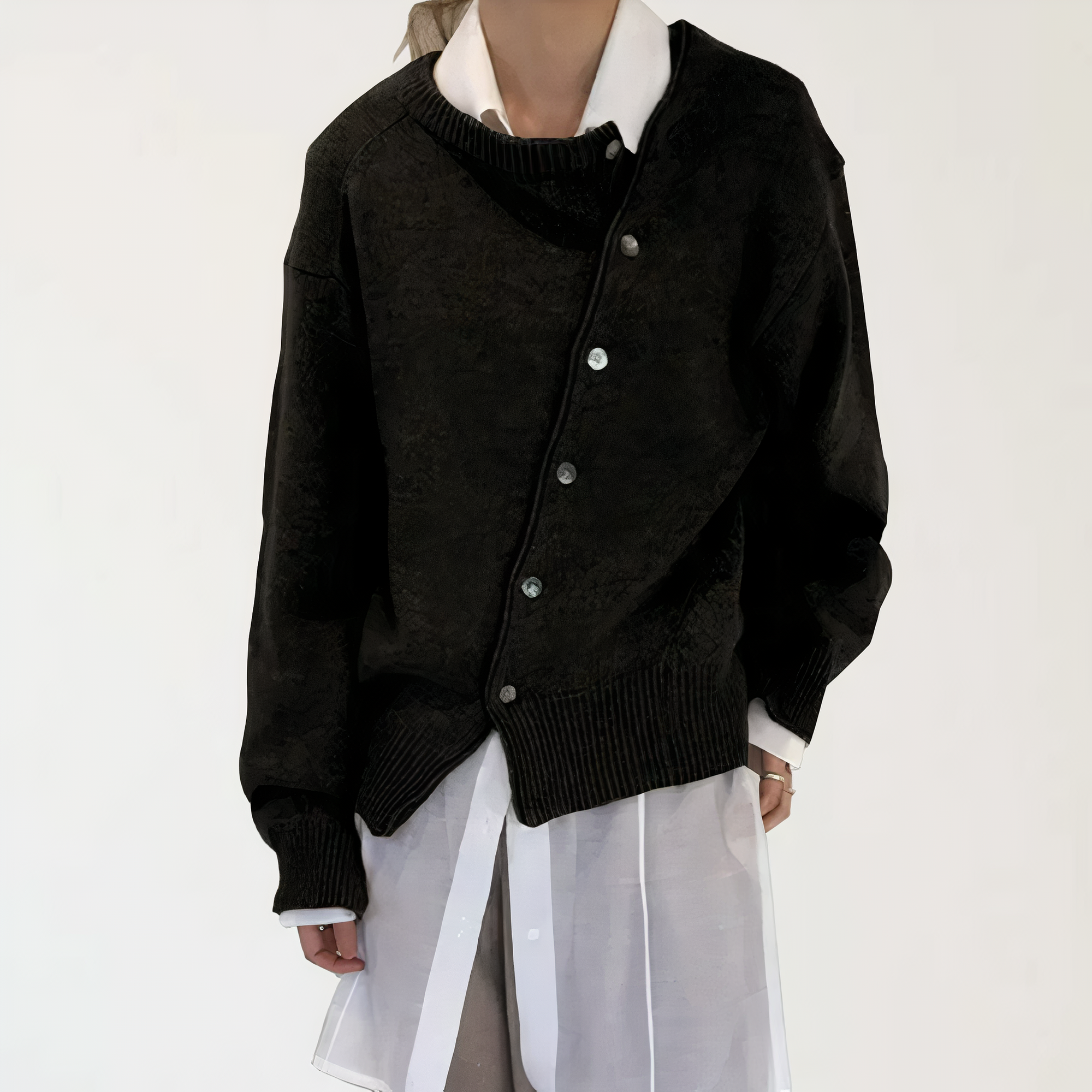 Krohn-e | Wickeljacke mit Verspielten Knopfdetails