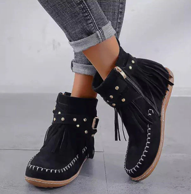 Krohn-e | Wildleder Fransen Stiefel