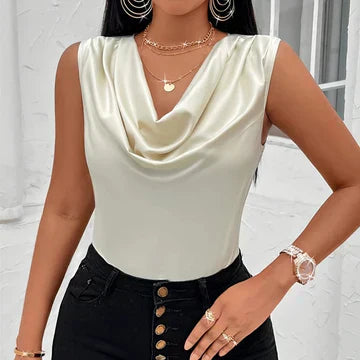 Elegant Satin Tank Tops by Fudus