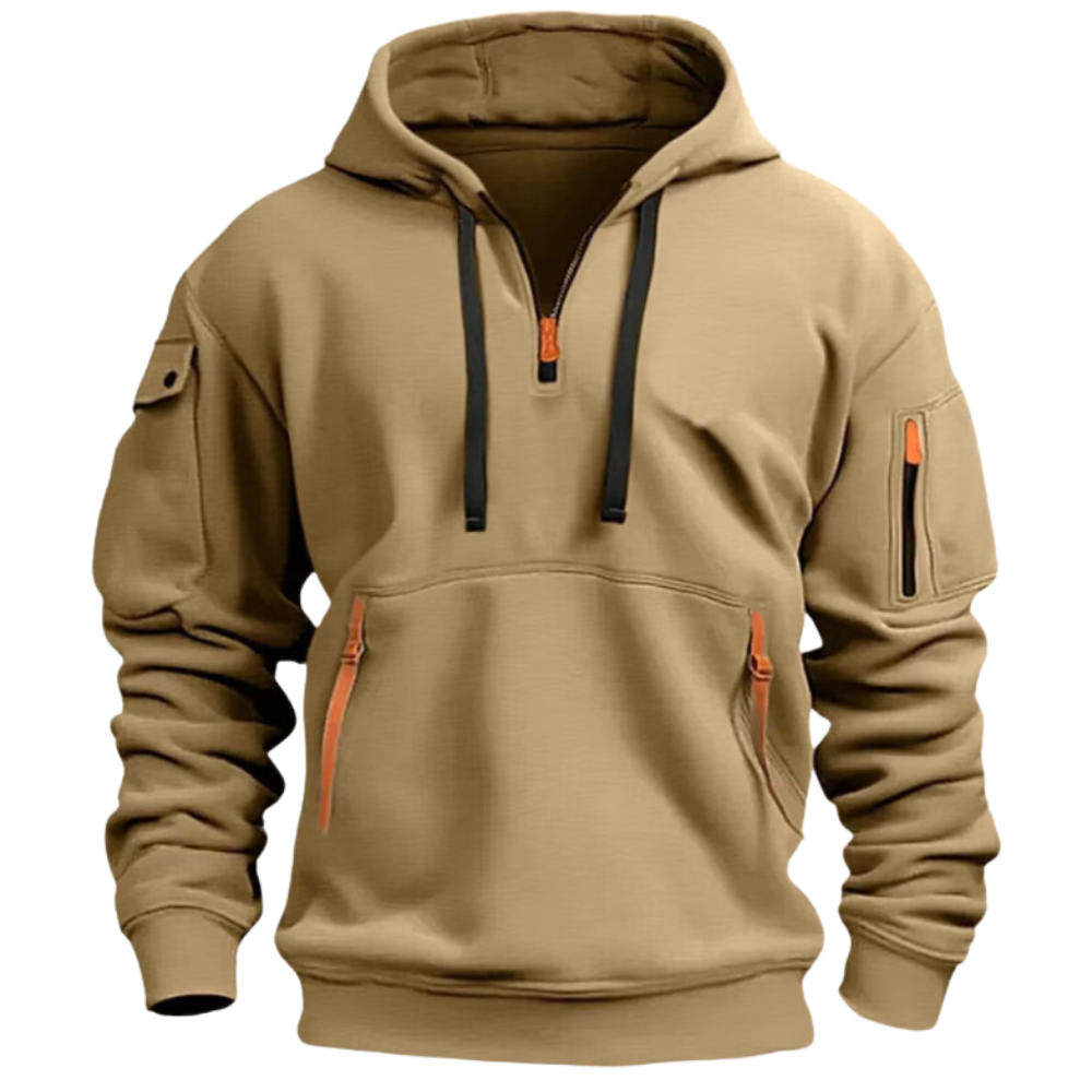 Krohn-e | Kapuzenshirt mit Reißverschlüssen Weich und Praktisch Perfekt für Outdoor-aktivitäten