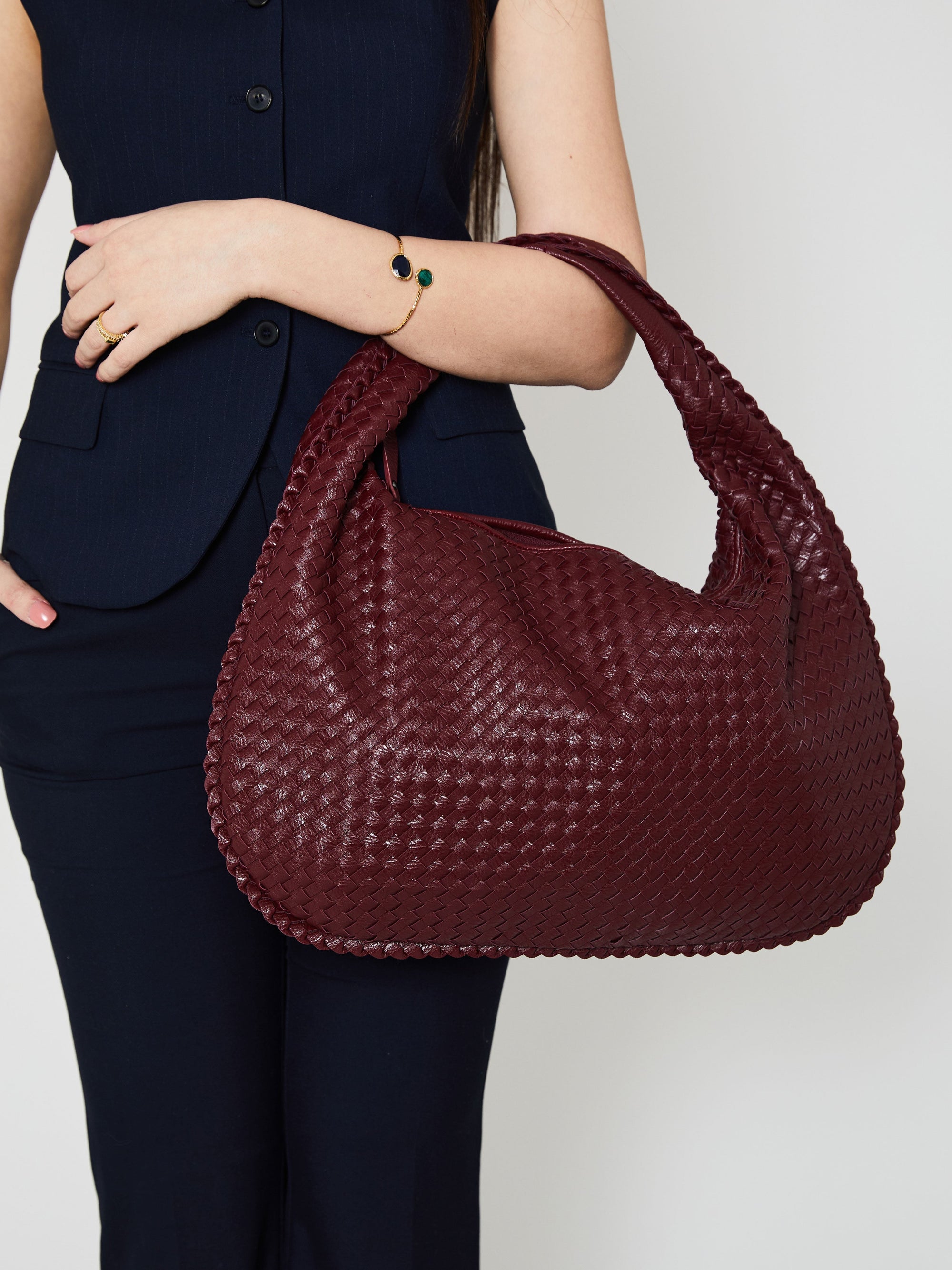 Krohn-e | Luxus Damen Handtasche mit Geflochtenem Design - Krohn-e
