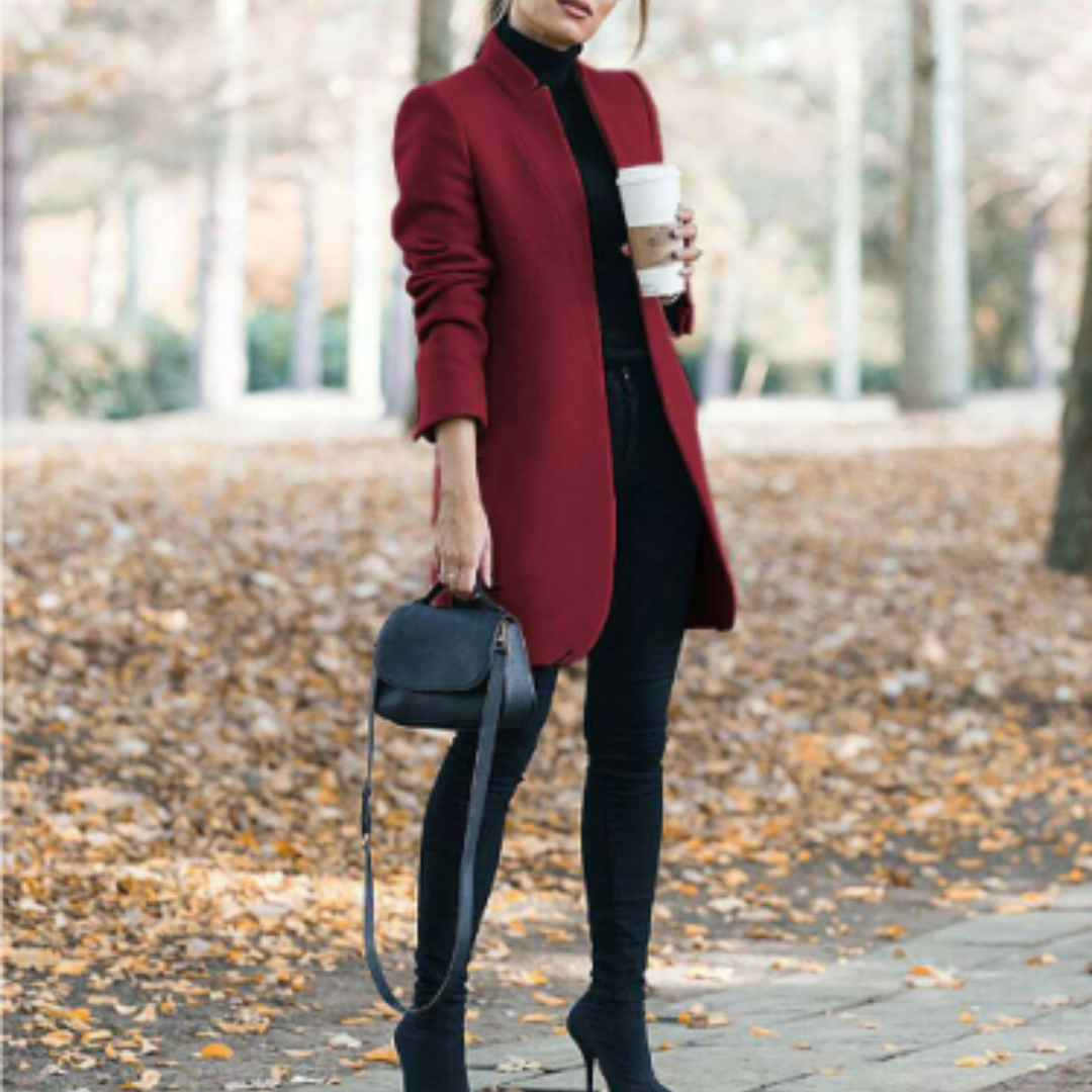 Krohn-e | Damen Stehkragen Mantel - Winter