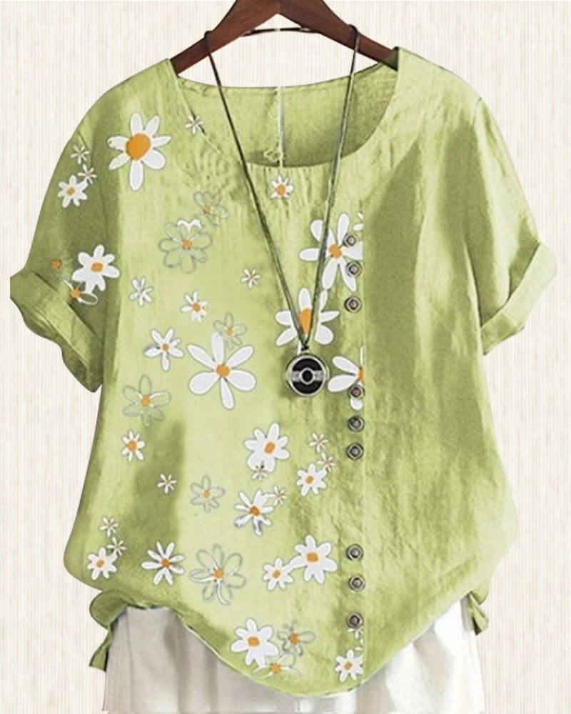 Baumwollhemd mit kurzen Ärmeln