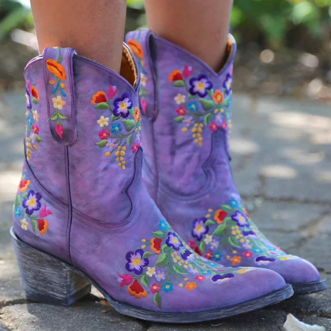 Krohn-e | Wetterfeste Cowgirl-Stiefel im Vintage-Stil
