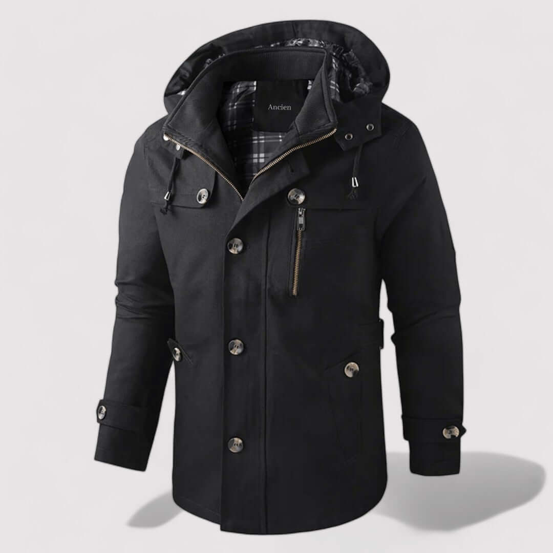Krohn-e | Herren wasserdichte Winterjacke mit Kapuze