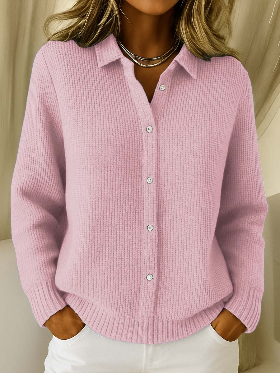 KROHN-E Damen Cardigan Knöpfe Klassisch Vielseitig Strickjacke