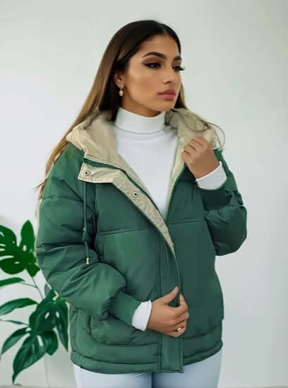 Krohn-e | Damen Fleecegefütterte Kapuzenjacke