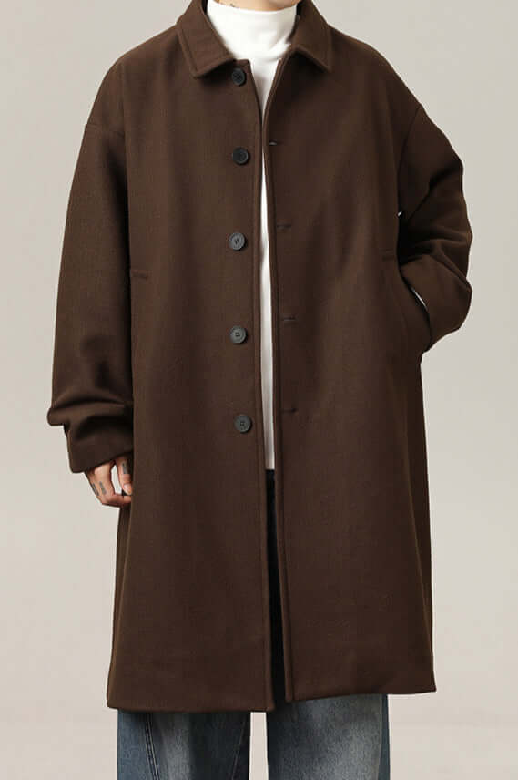Krohn-e | Männer klassischer oversized Wollmantel