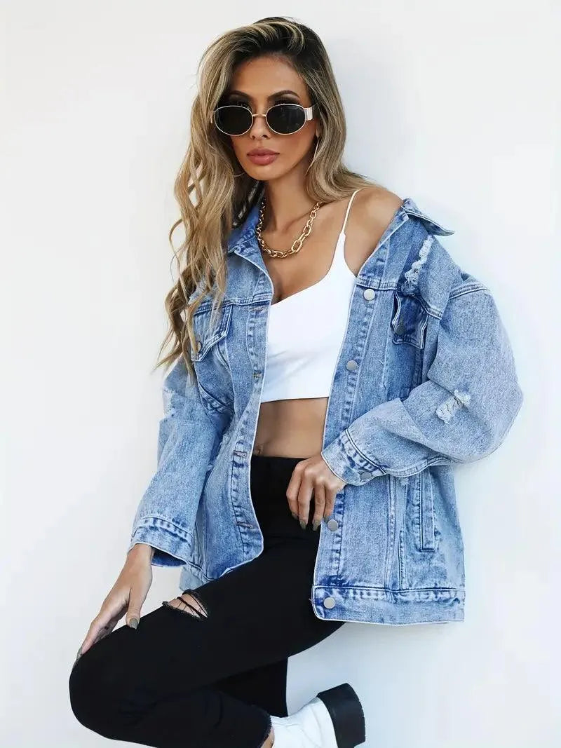 Krohn-e | Oversized Jeansjacke für Damen