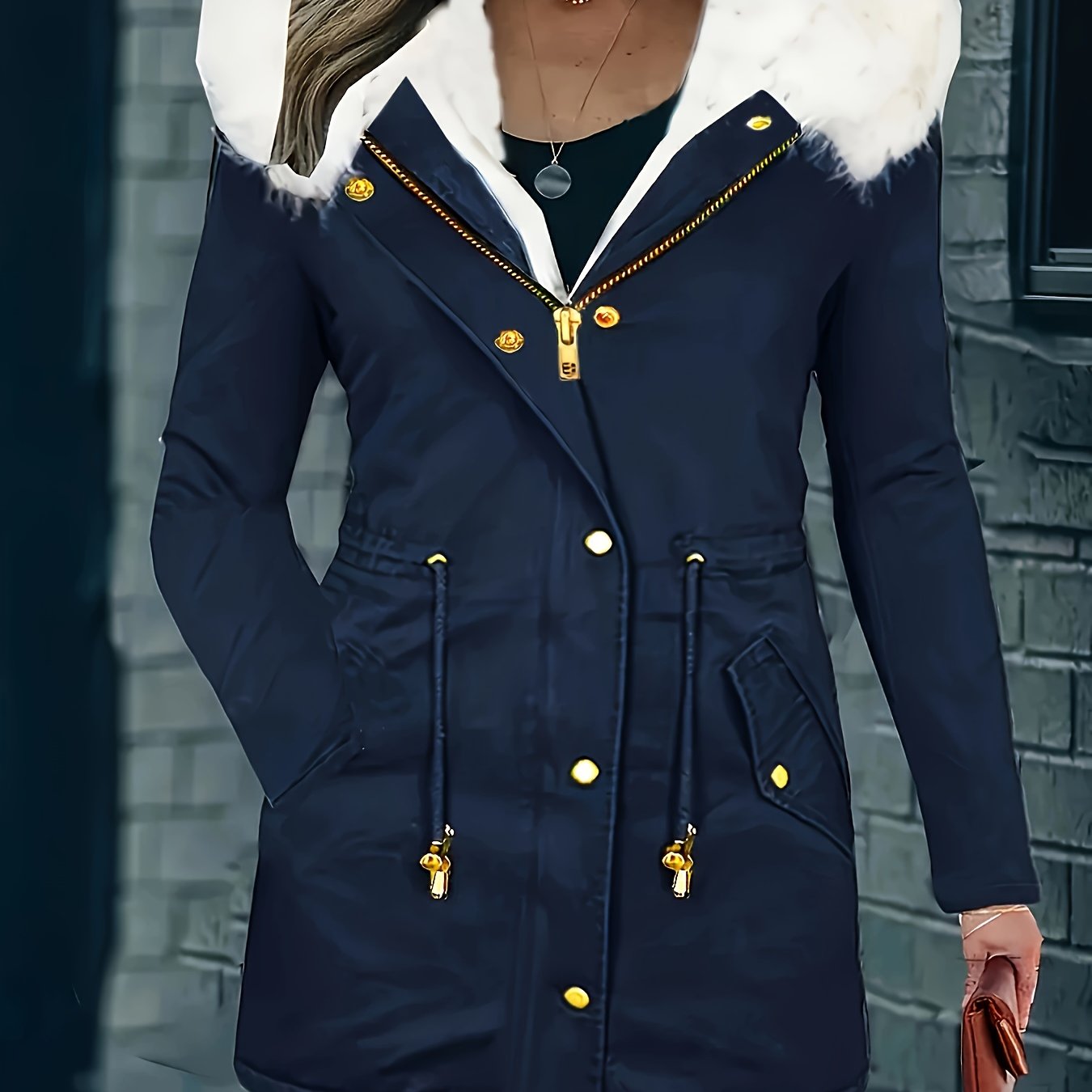 Krohn-e | Freizeitjacke mit Kapuze und Kunstfell