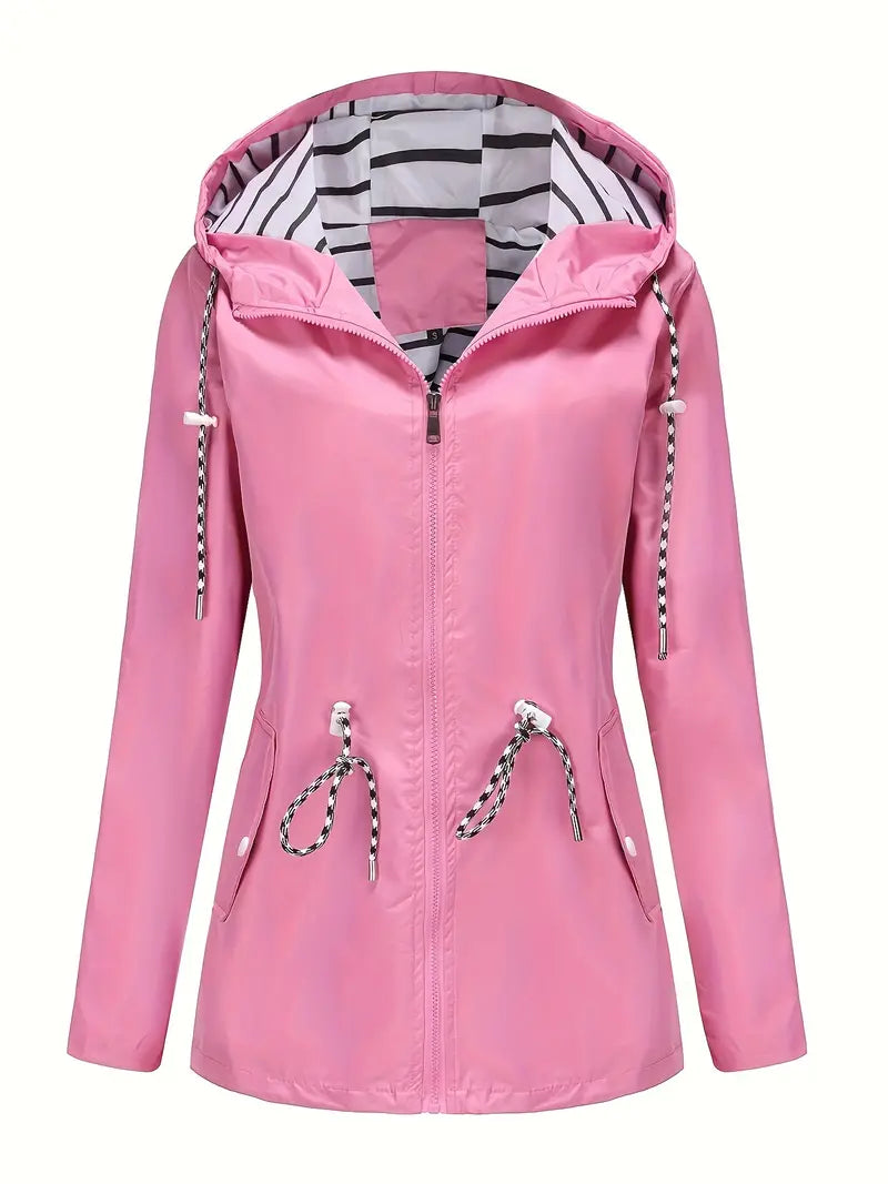 Krohn-e | Regenjacke - Wasserdicht mit Kapuze - Verstellbare Passform - Praktische Taschen