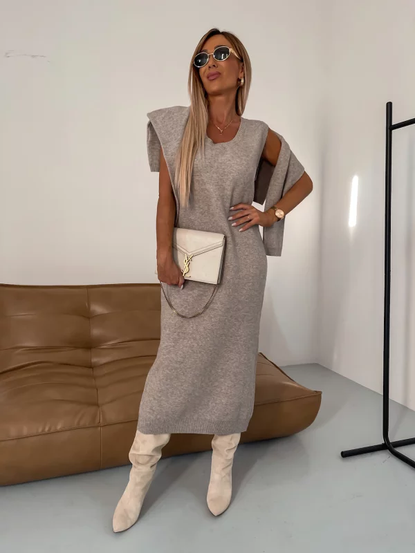 Krohn-e | Bequemes Strick Damen Satz mit Rollkragenpullover