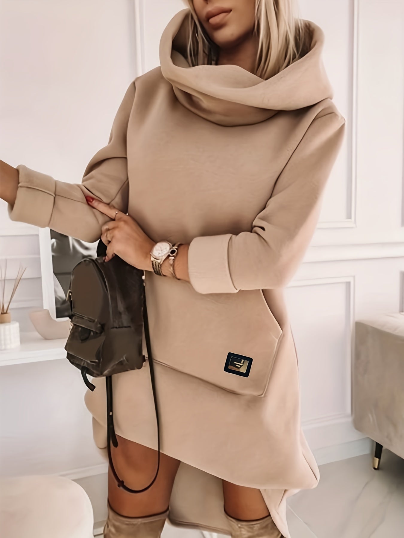 Krohn-e | Kapuzen Sweatkleid