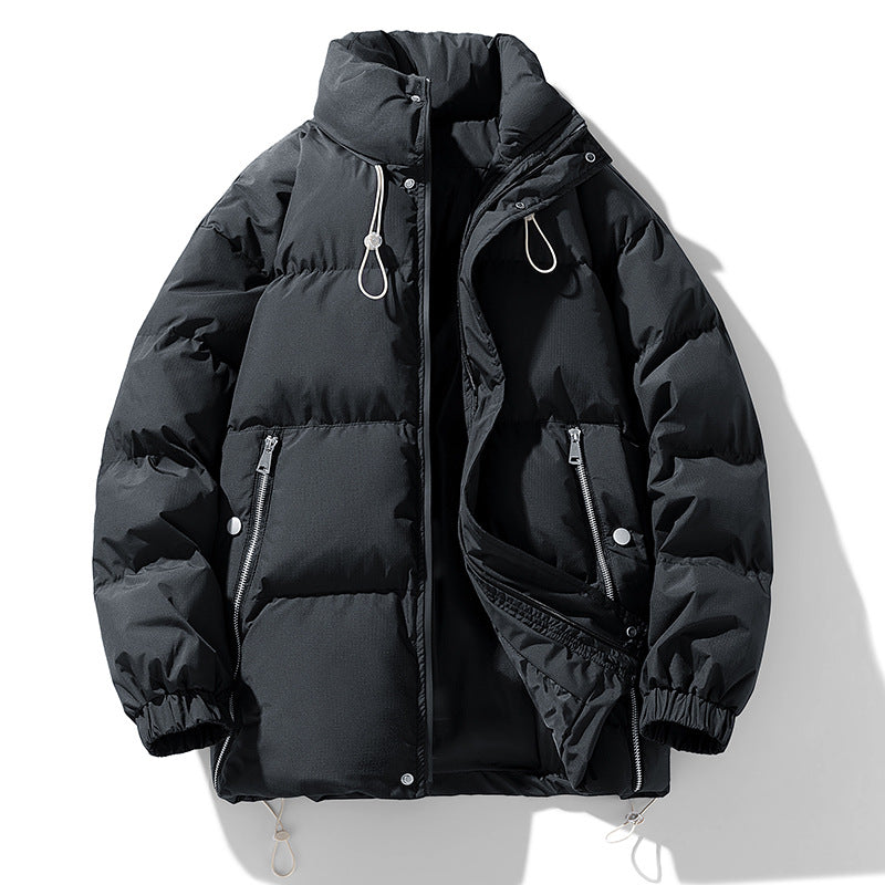 Krohn-e | Herren Winterjacke Aus Baumwolle mit Stehkragen – Warm und Gefüttert, In Übergröße