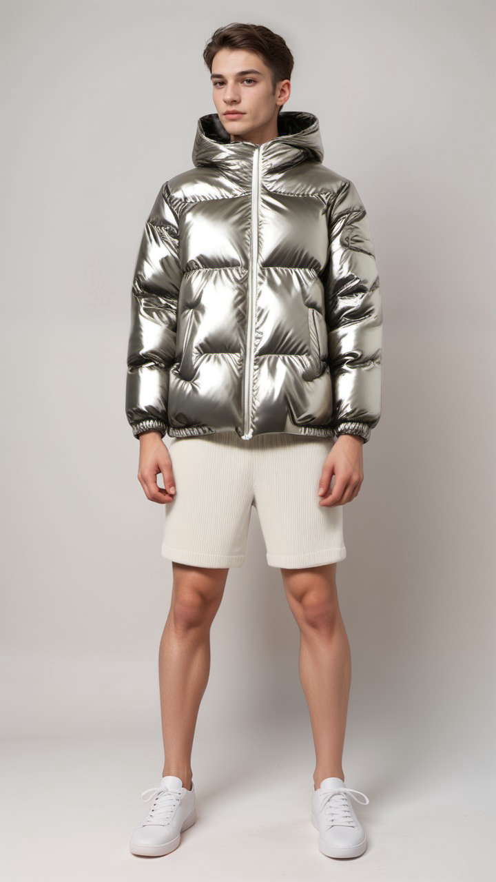 Krohn-e | Gepolsterte Winterjacke mit Kapuze Polyester Warm und Wasserabweisend