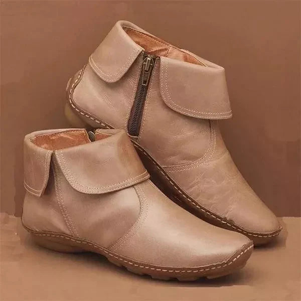 KROHN-E Damen Ankle Boots Rutschfeste Sohle Komfort Stiefeletten