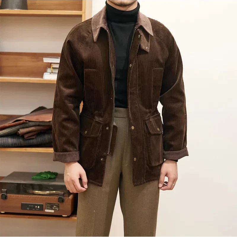 Krohn-e | Luxuriöse Cordjacke für Herren im Herbststil