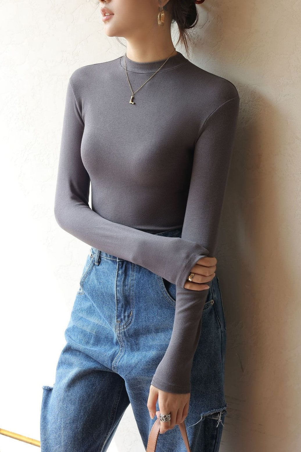 Alva: Slim Fit Hemd mit Stehkragen