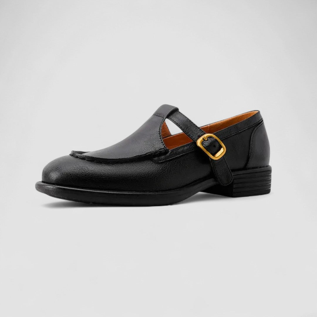 KROHN-E Damen Mary Jane Schuhe Orthopädisch Quadratische Zehe