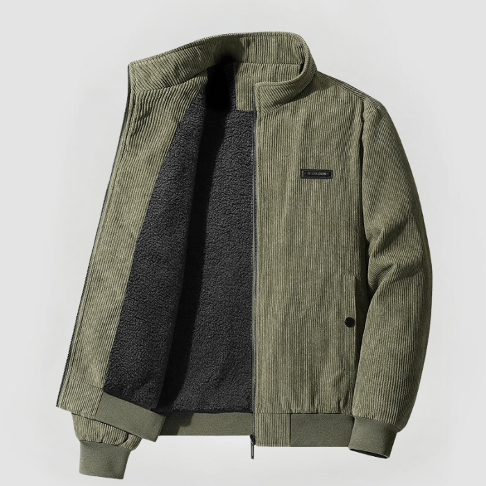 Krohn-e | Corduroy-jacke mit Teddyfutter Warm und Komfortabel Ideal für Kaltes Wetter