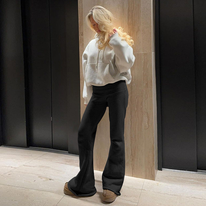 Marissa Soft Flare Trousers, Low-Rise