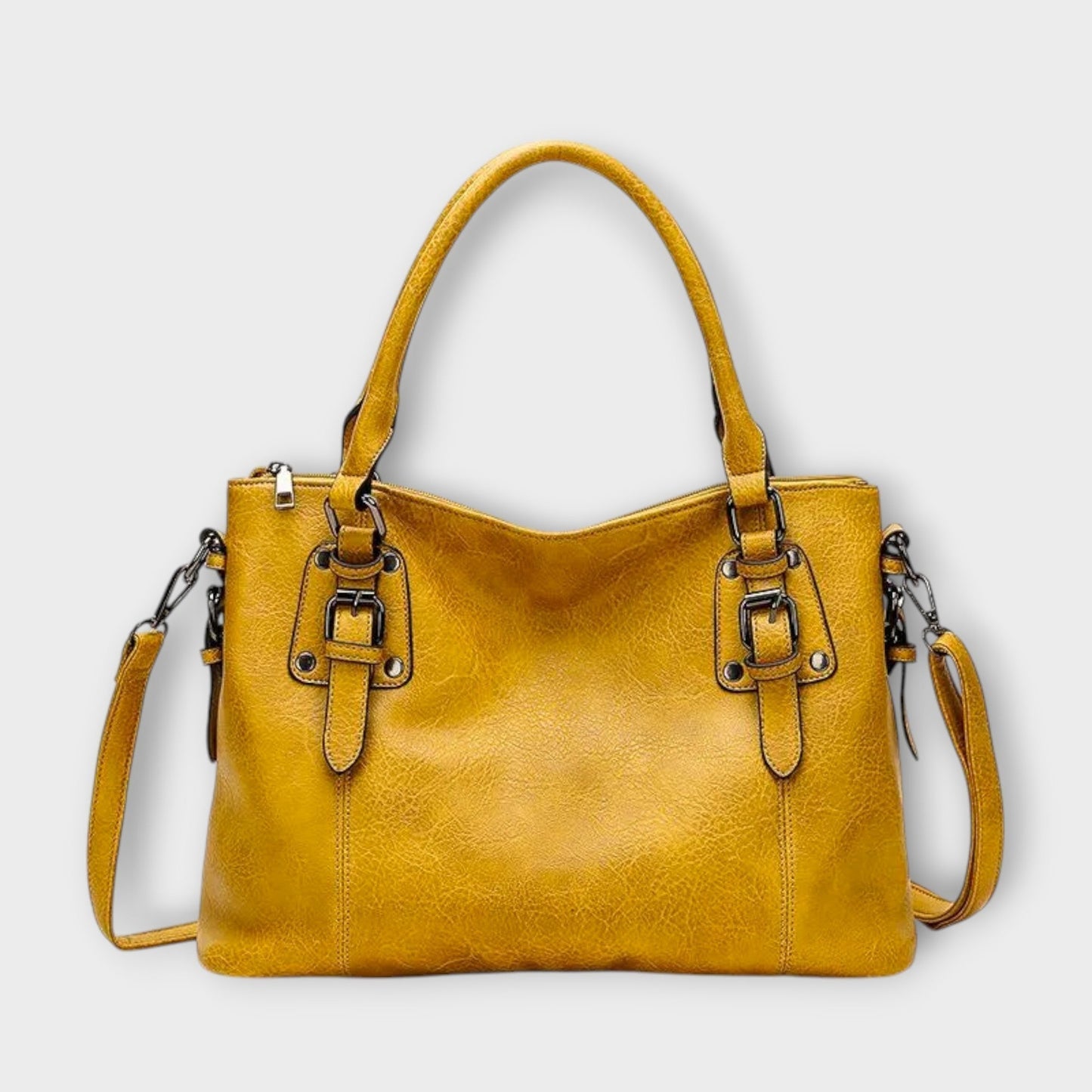 KROHN-E Damen Handtasche Strukturiert Klassisches Design
