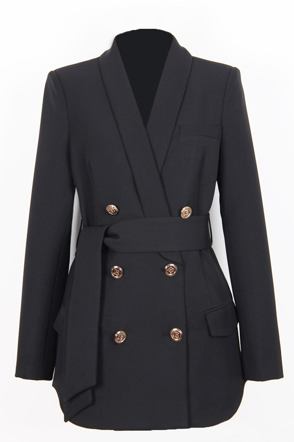 Krohn-e | Blazer mit Bindegürtel Klassisch und Stilvoll