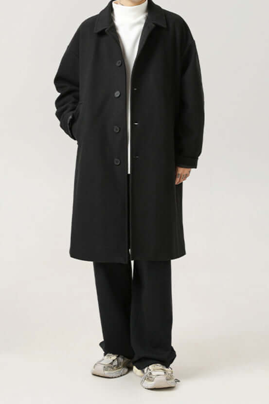 Krohn-e | Männer klassischer oversized Wollmantel